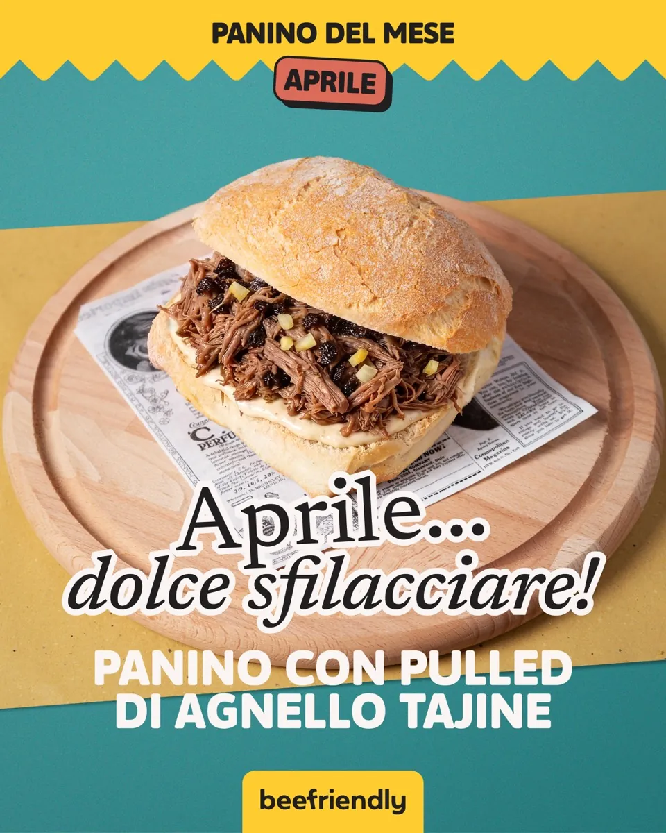 Special di aprile con pulled di agnello tajine